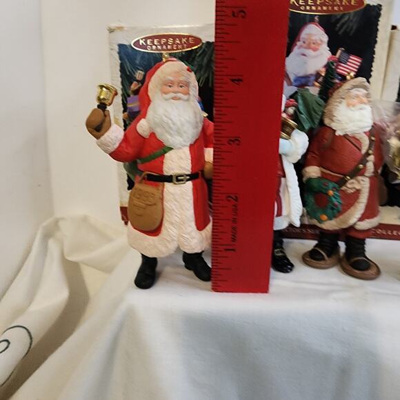 Hallmark Merry Olde Santa Ornaments Lot of 4 w/ Boxes 1990s Collector Series - Picture 3 of 11